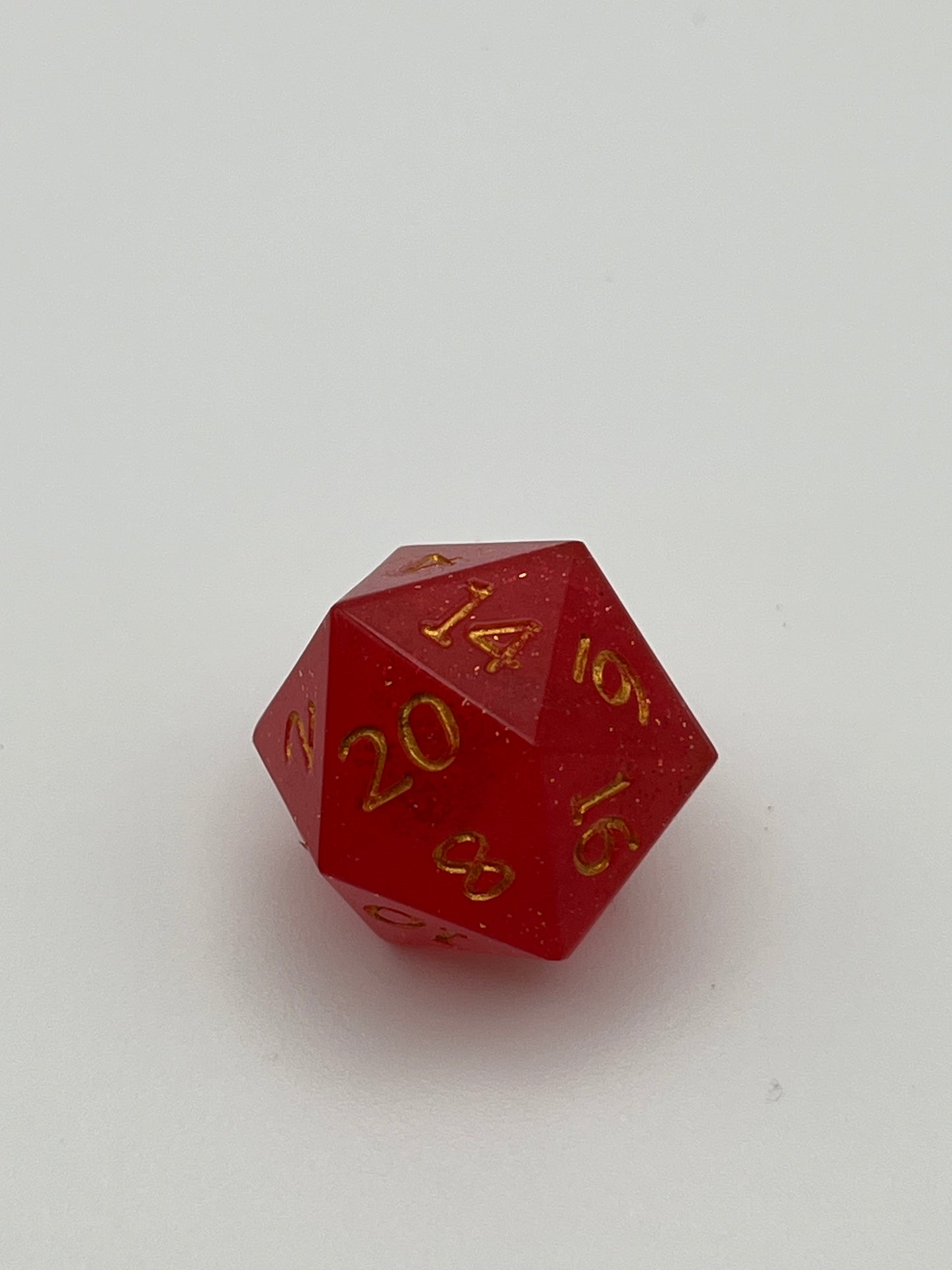 Red and Gold Sparkle Dice