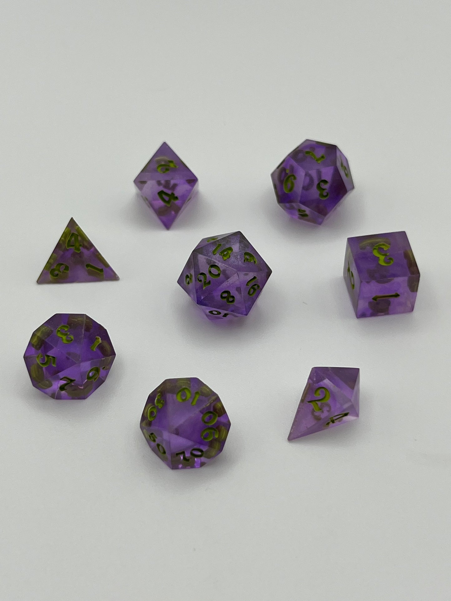 Mini Groovy Purple and Green Dice